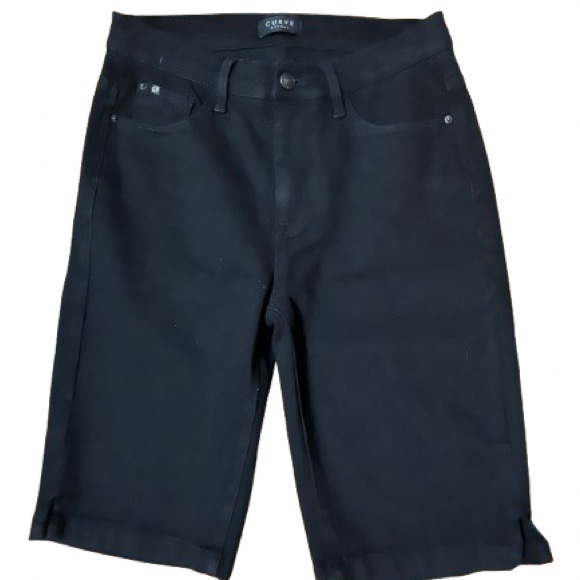 Curve Appeal Black Denim Women's Shorts Size 29 - Picture 1 of 8